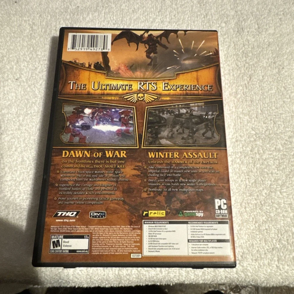 Warhammer 40000 Dawn of War Gold Edition‎ PC Game GOTY Winter Assault Expansion